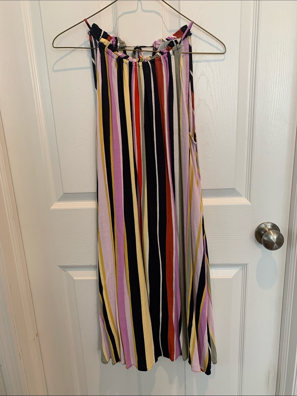 LOFT Vertical Multi-Stripe Dress Medium